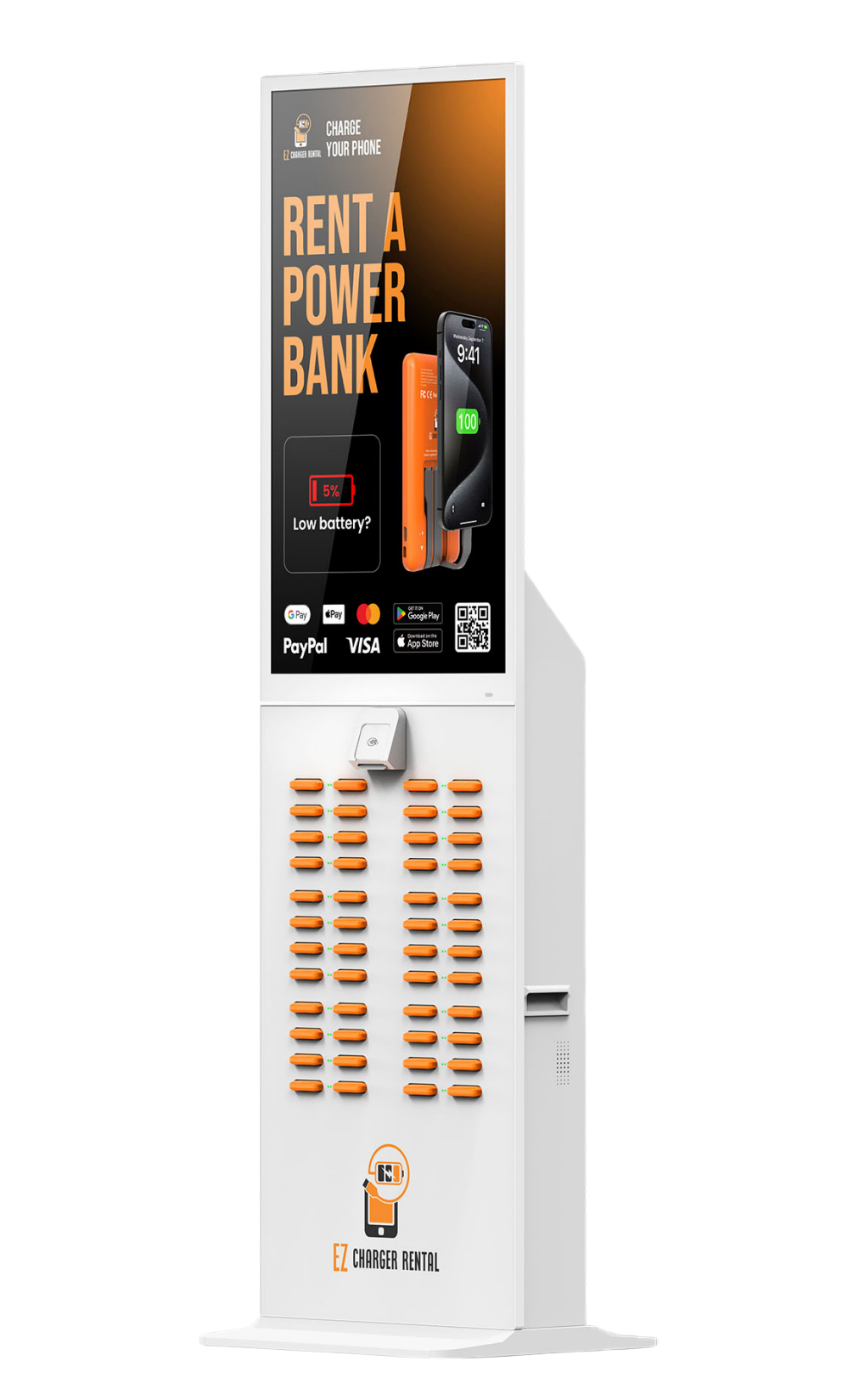 EZ-48 floor kiosk with 43-inch HD touchscreen