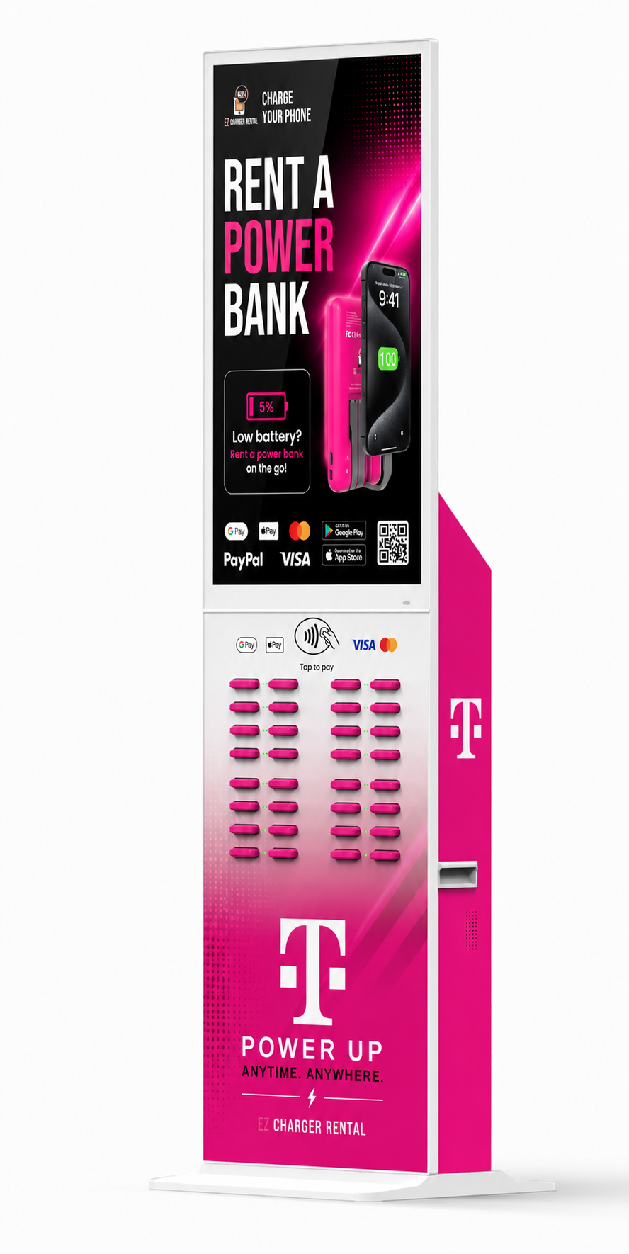 Standard kiosk wrap concept &mdash; magenta T-Mobile design